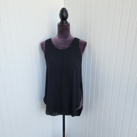 Express Women's Split Sides Sheer Sleeveless Top Blouse XS - Picture 1 of 11